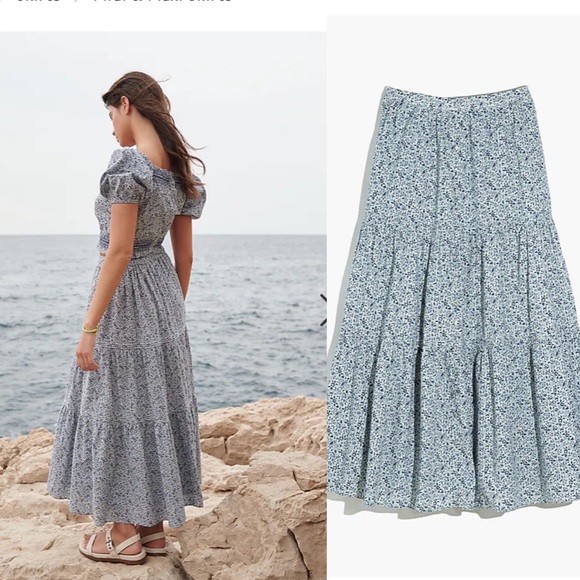 Madewell Button Front Tiered Maxi Skirt in Florentine Floral - Picture 15 of 15